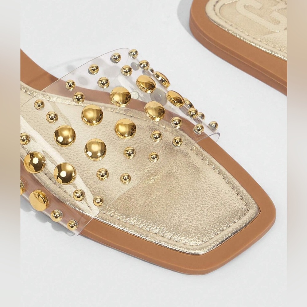 🆕 Flat Rivet Slide Sandals - Picture 6 of 9